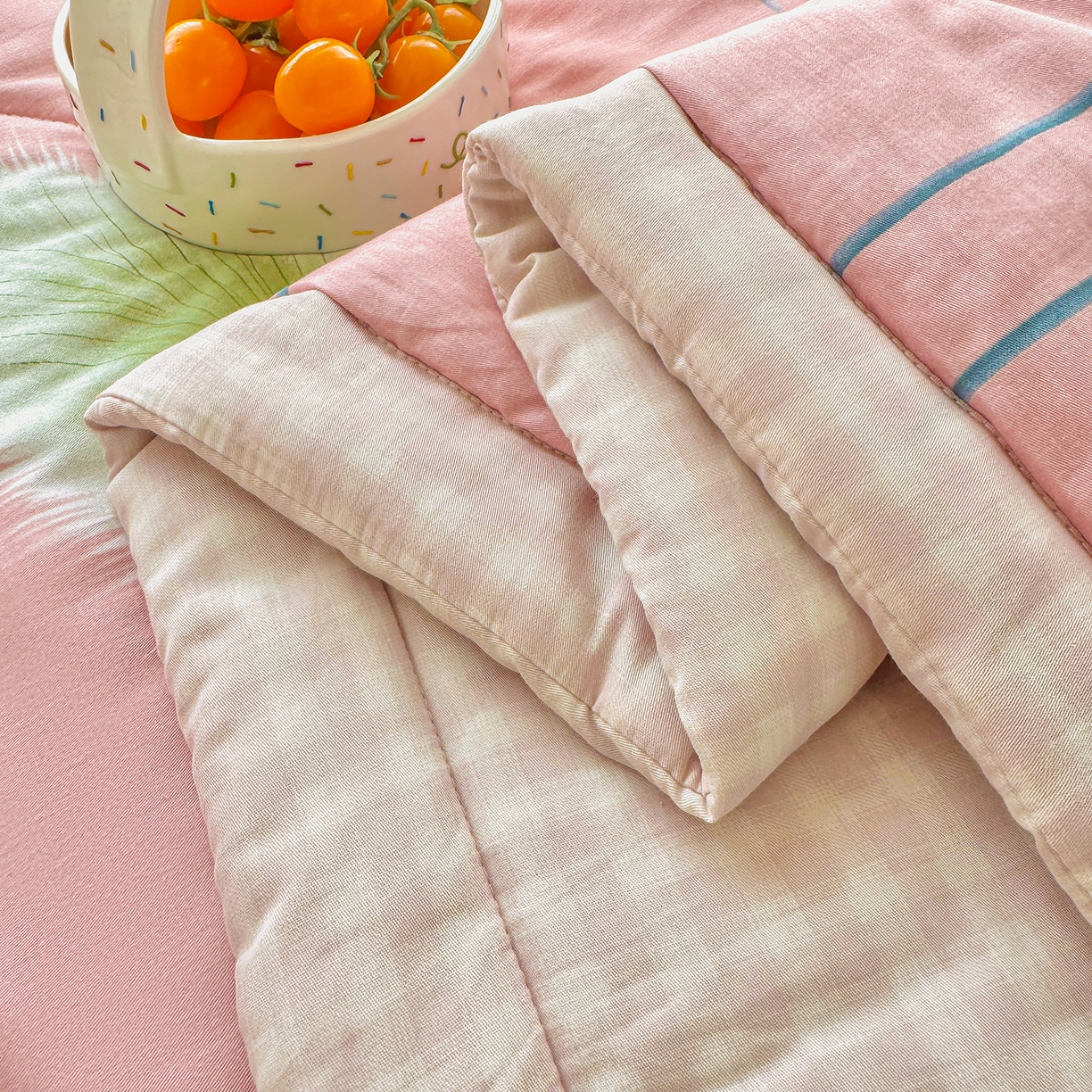 91家纺网 家纺一手货源 找家纺 瑶瑶家居 2026新款A类里外全棉夏凉被四件套-风格二 静时光