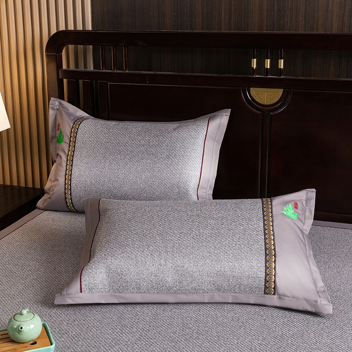 91家纺网 家纺一手货源 找家纺 简一 2026新款艾草古藤席平铺款凉席 （平铺）艾草席-灰色