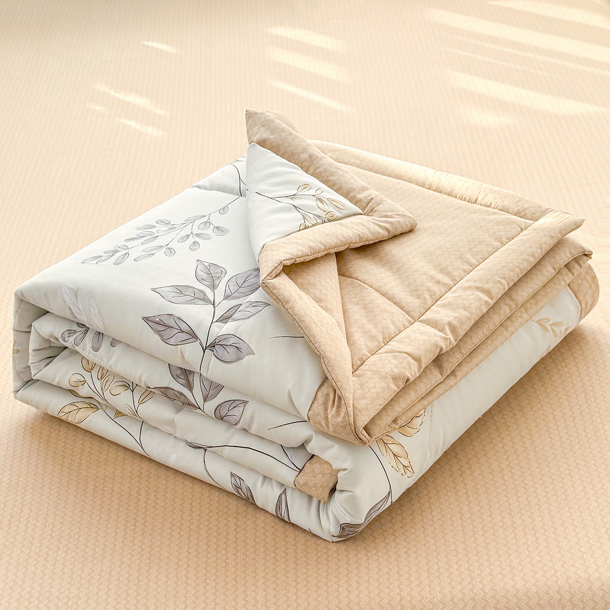 91家纺网 家纺一手货源 找家纺 （总）瑶瑶家居 2026新款A类里外全棉夏凉被四件套-风格二