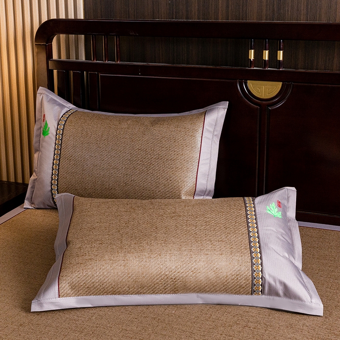 91家纺网 家纺一手货源 找家纺 简一 2026新款艾草古藤席平铺款凉席 （平铺）艾草席-卡其