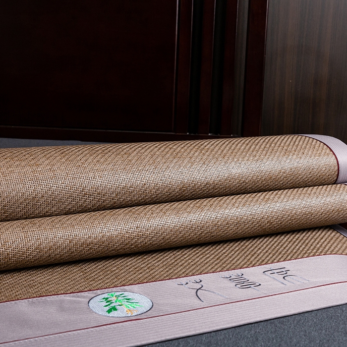 91家纺网 家纺一手货源 找家纺 简一 2026新款艾草古藤席平铺款凉席 （平铺）艾草席-卡其