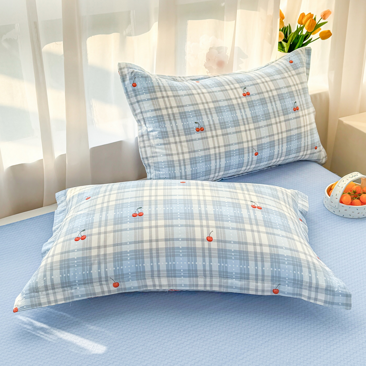 91家纺网 家纺一手货源 找家纺 瑶瑶家居 2026新款A类里外全棉夏凉被四件套-风格二 心甜