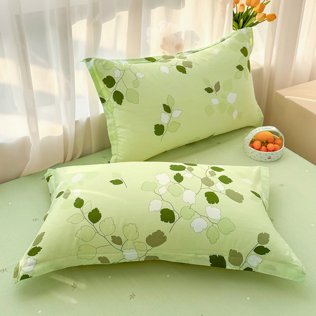 91家纺网 家纺一手货源 找家纺 瑶瑶家居 2026新款A类里外全棉夏凉被四件套-风格二 枫叶