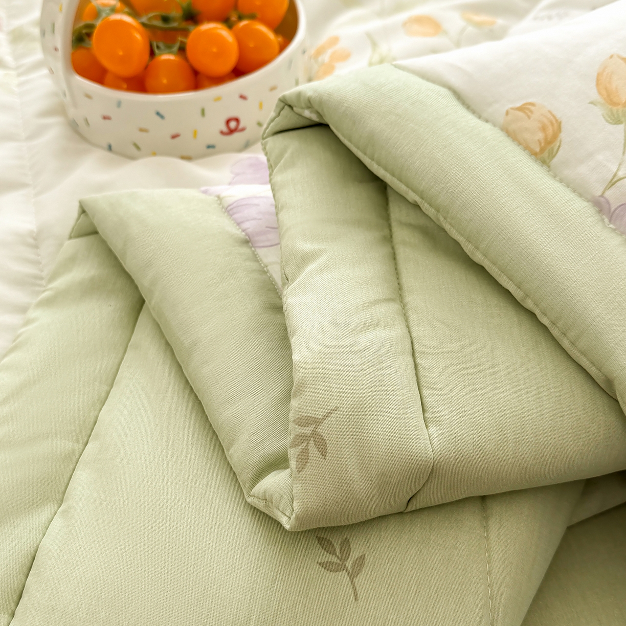 91家纺网 家纺一手货源 找家纺 瑶瑶家居 2026新款A类里外全棉夏凉被四件套-风格二 暮云花卉