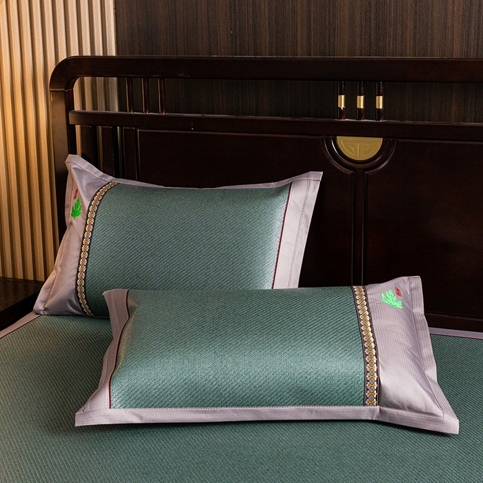 91家纺网 家纺一手货源 找家纺 简一 2026新款艾草古藤席平铺款凉席 （平铺）艾草席-墨绿