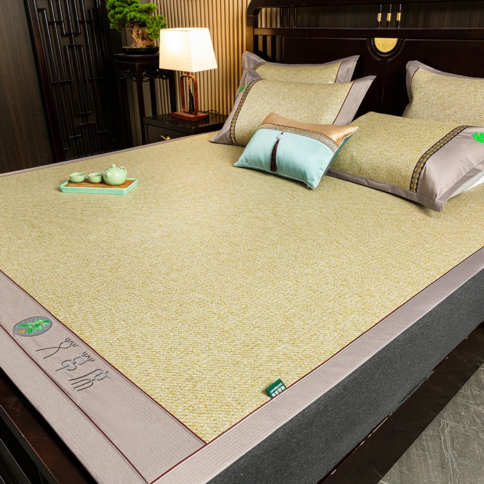 91家纺网 家纺一手货源 找家纺 简一 2026新款艾草古藤席平铺款凉席 （平铺）艾草席-亚麻