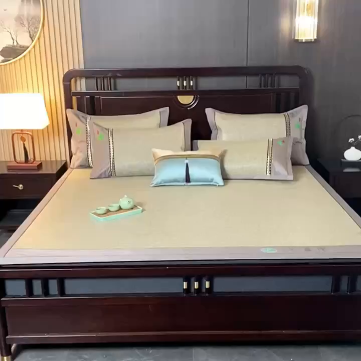 91家纺网 家纺一手货源 找家纺 简一 2026新款艾草古藤席平铺款凉席 （平铺）艾草席-亚麻