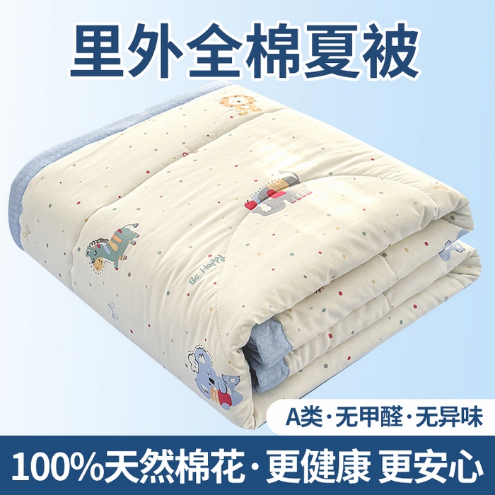 91家纺网 家纺一手货源 找家纺 （总）瑶瑶家居 2026新款A类里外全棉夏凉被四件套-风格三