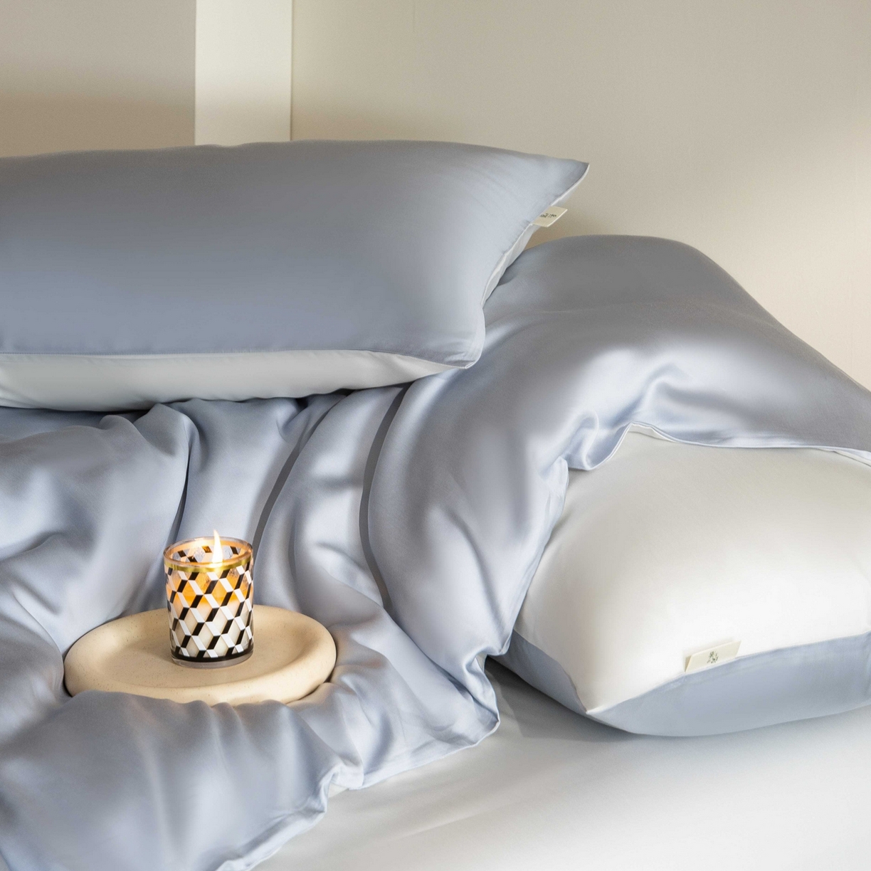 91家纺网 家纺一手货源 找家纺 佳汐蓝家纺 2026新款60s莱赛尔天丝四件套丝颜悦色系列 灵境兰