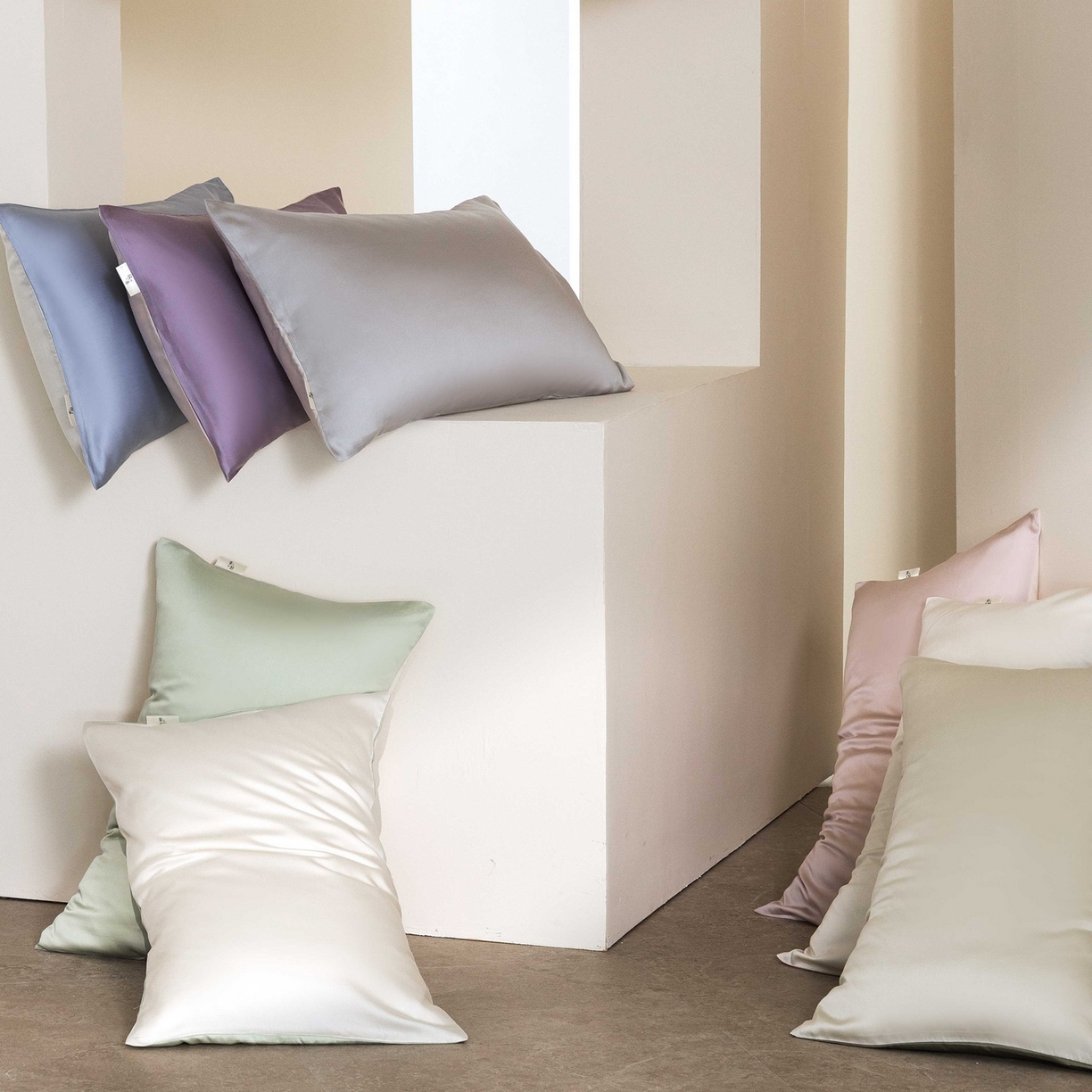 91家纺网 家纺一手货源 找家纺 佳汐蓝家纺 2026新款60s莱赛尔天丝四件套丝颜悦色系列 缦豆沙