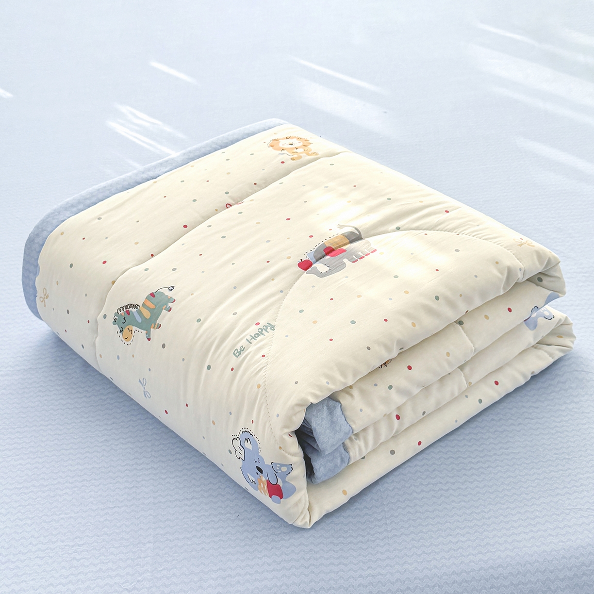 91家纺网 家纺一手货源 找家纺 瑶瑶家居 2026新款A类里外全棉夏凉被四件套-风格三 酷酷马