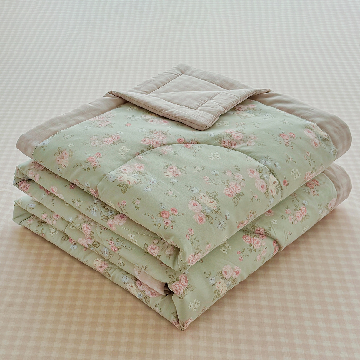 91家纺网 家纺一手货源 找家纺 瑶瑶家居 2026新款A类里外全棉夏凉被四件套-风格三 千野