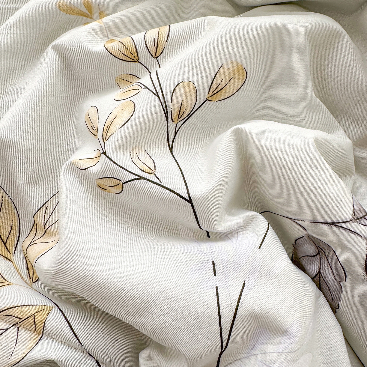 91家纺网 家纺一手货源 找家纺 瑶瑶家居 2026新款A类里外全棉夏凉被四件套-风格三 秋叶