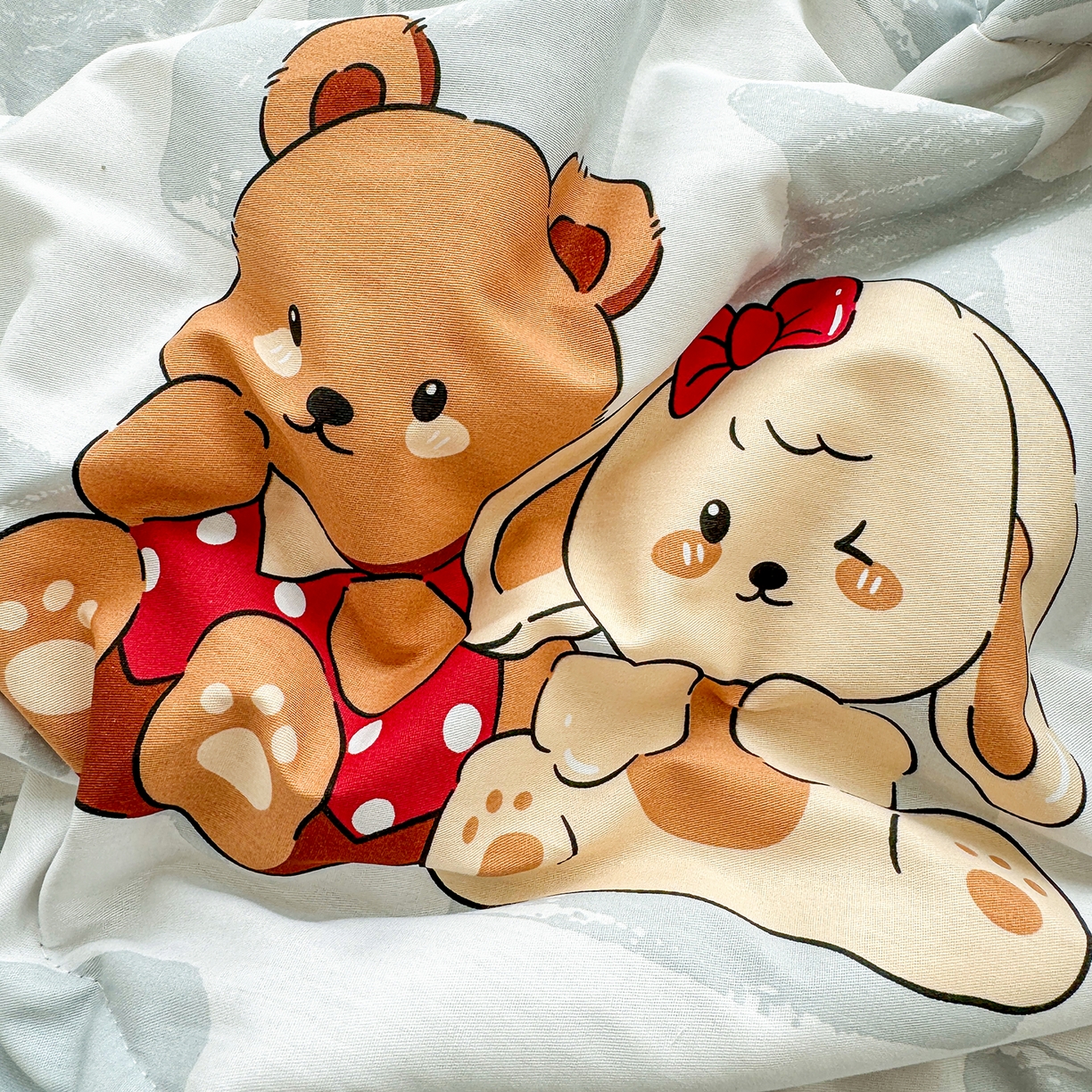 91家纺网 家纺一手货源 找家纺 瑶瑶家居 2026新款A类里外全棉夏凉被四件套-风格三 温暖熊