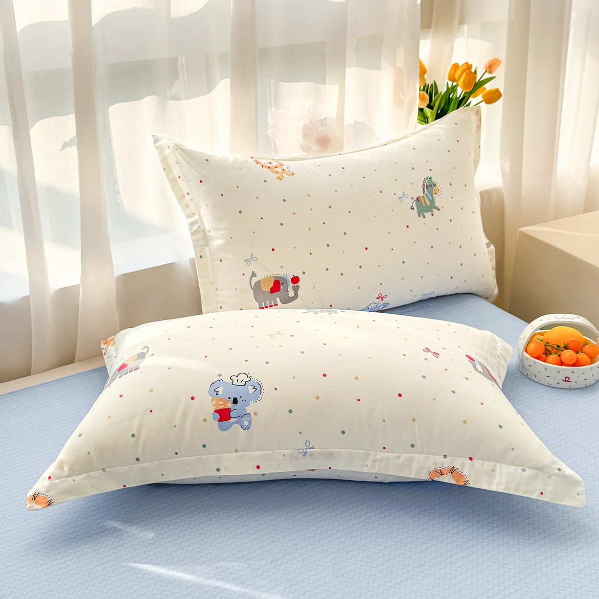 91家纺网 家纺一手货源 找家纺 瑶瑶家居 2026新款A类里外全棉夏凉被四件套-风格三 酷酷马