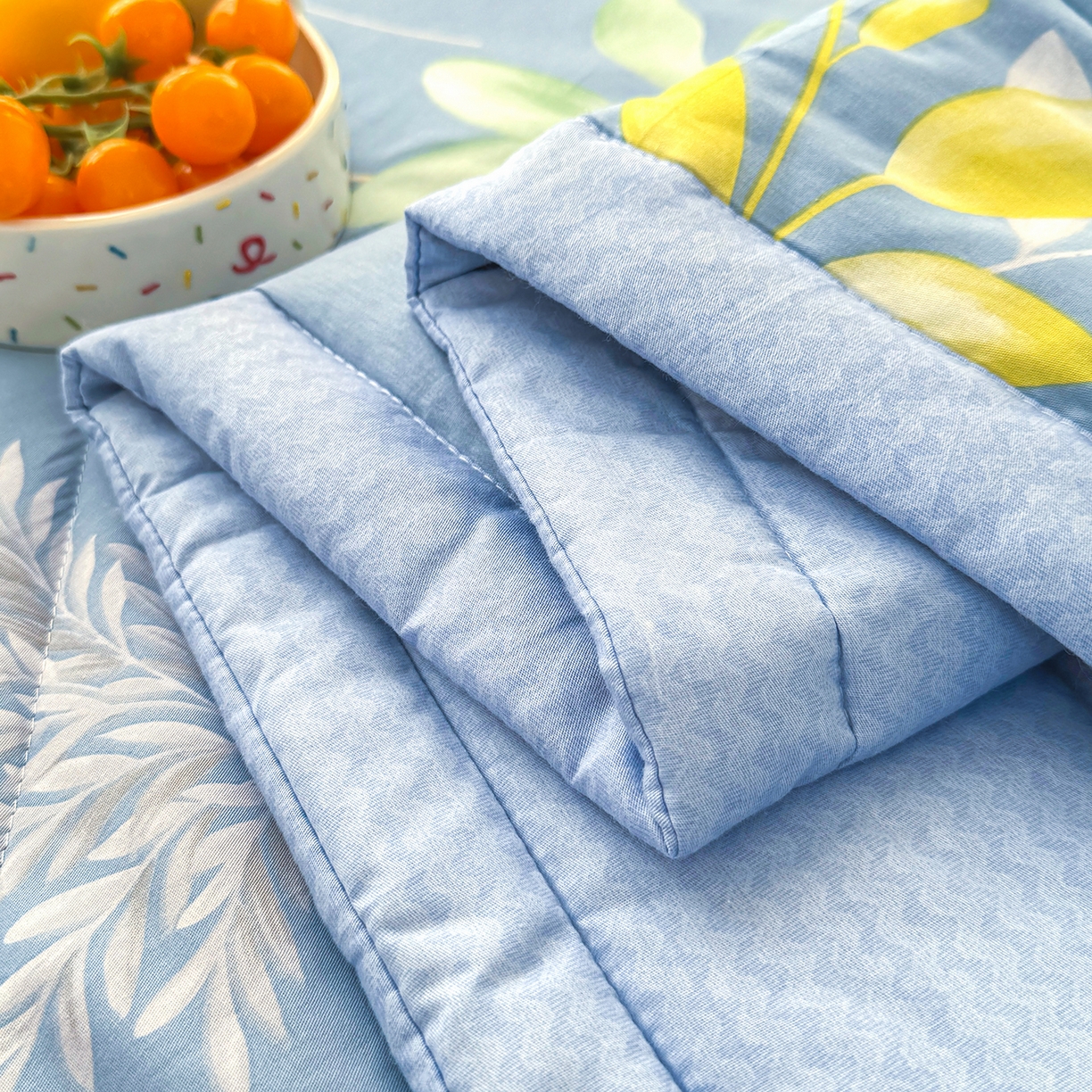 91家纺网 家纺一手货源 找家纺 瑶瑶家居 2026新款A类里外全棉夏凉被四件套-风格三 小蓝町