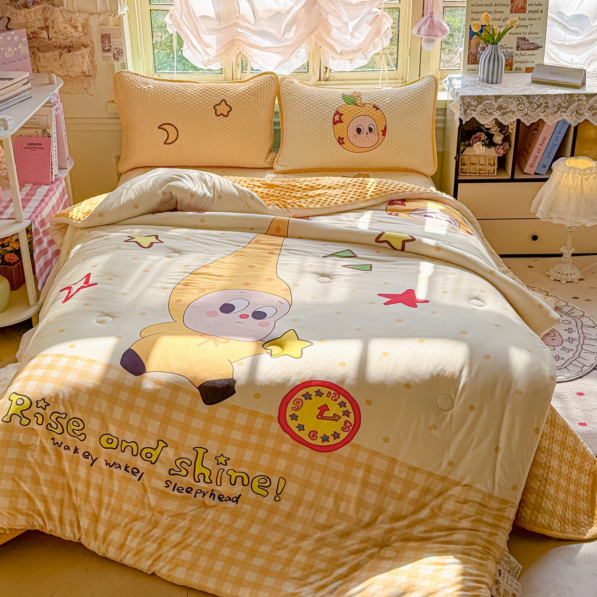 91家纺网 家纺一手货源 找家纺 （总）丫丫家纺 2026直播热款A类针织棉豆豆被夏被春秋被空调被儿童学生大版卡通被子被芯