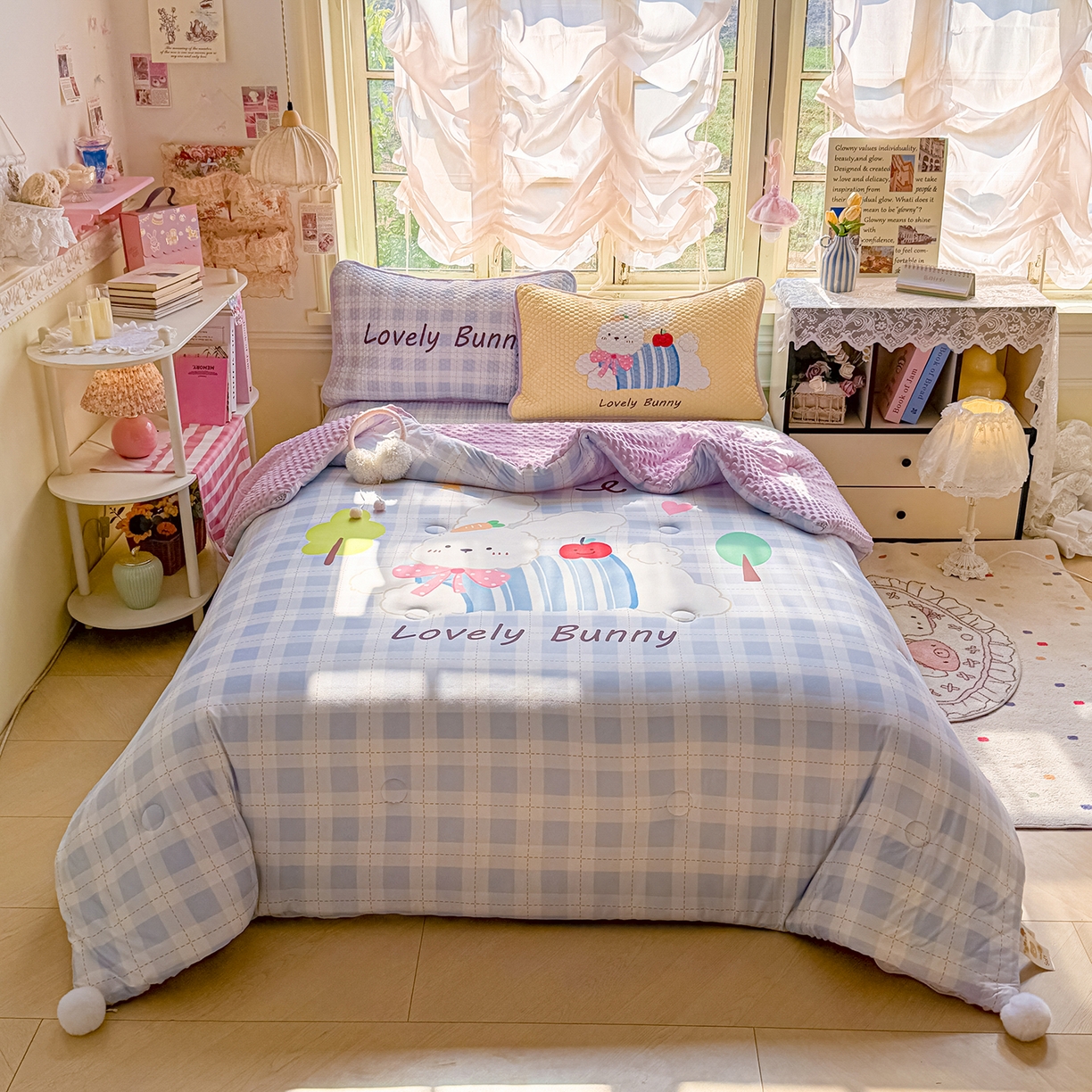 91家纺网 家纺一手货源 找家纺 （总）丫丫家纺 2026直播热款A类针织棉豆豆被夏被春秋被空调被儿童学生大版卡通被子被芯