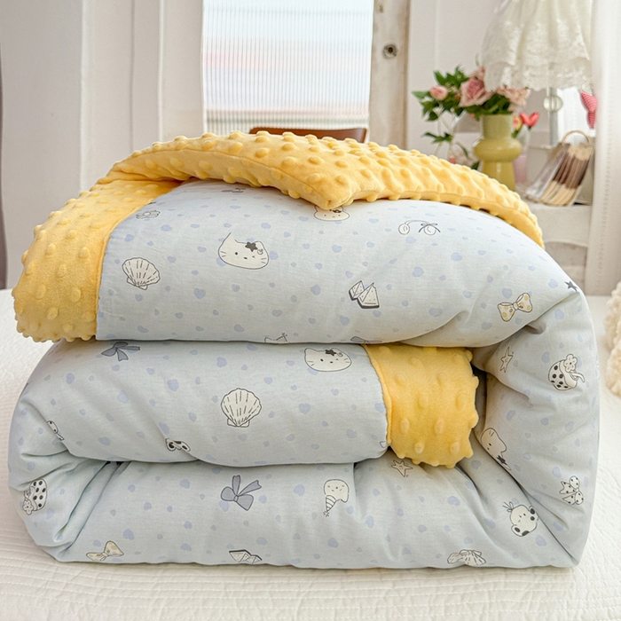 91家纺网 家纺一手货源 找家纺 （总）小桃姐家纺 2025新款全棉豆豆绒儿童被 被子被芯