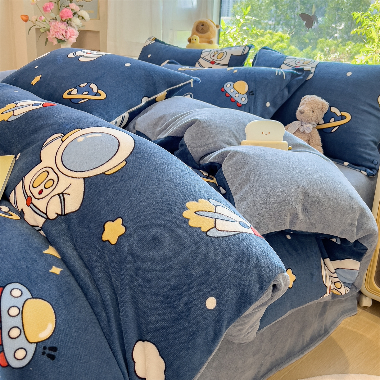 （总）布凡家居 2026新款190g高克重牛奶绒印花四件套