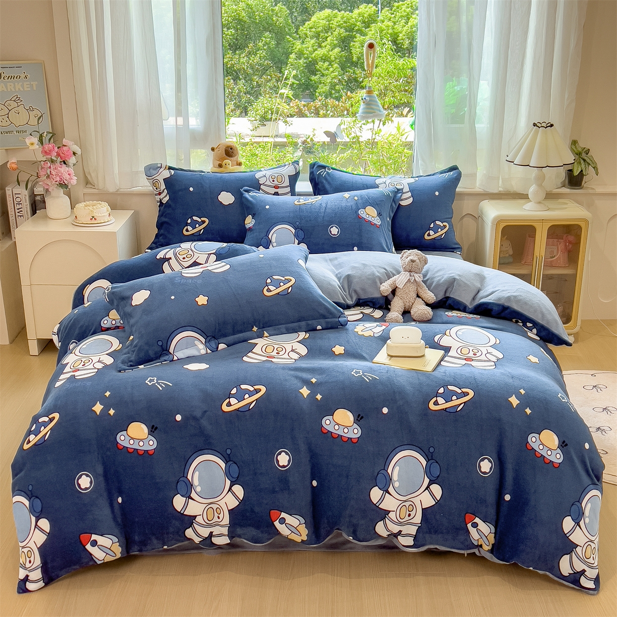 91家纺网 家纺一手货源 找家纺 （总）布凡家居 2026新款190g高克重牛奶绒印花四件套