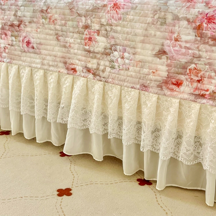 91家纺网 家纺一手货源 找家纺 （总）胜权家纺 2026新款A类全棉法式13372数码印花夹棉床盖单品系列