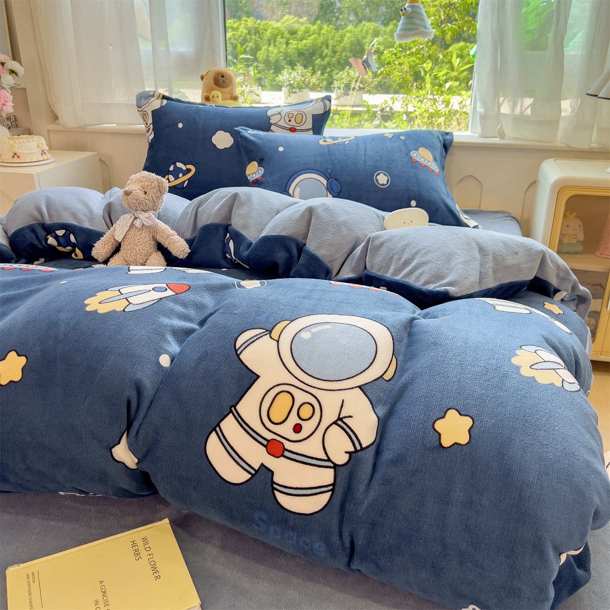 91家纺网 家纺一手货源 找家纺 （总）布凡家居 2026新款190g高克重牛奶绒印花四件套