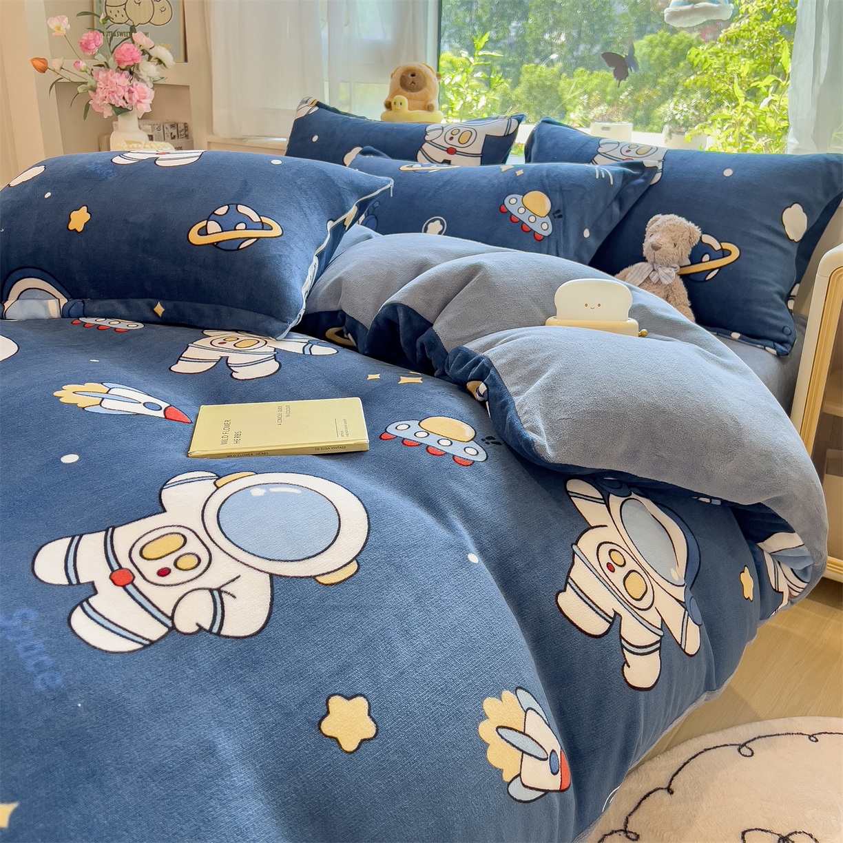 91家纺网 家纺一手货源 找家纺 （总）布凡家居 2026新款190g高克重牛奶绒印花四件套