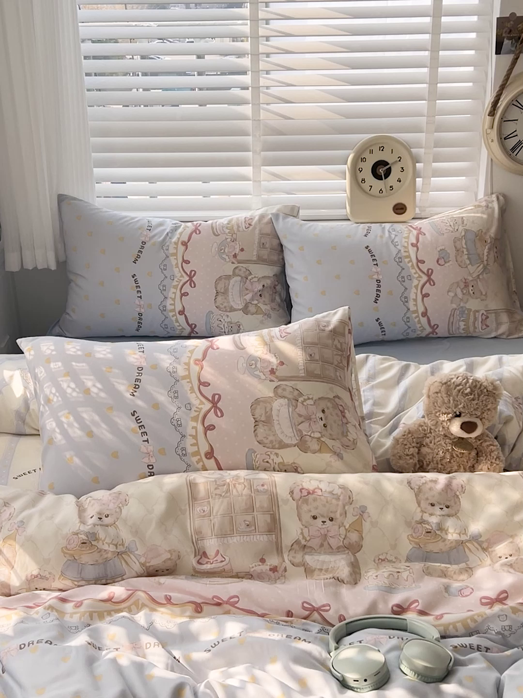 91家纺网 家纺一手货源 找家纺 朵朵家纺 2026新款水洗印花床单床笠款三四件套学生三四件套 艾米莉