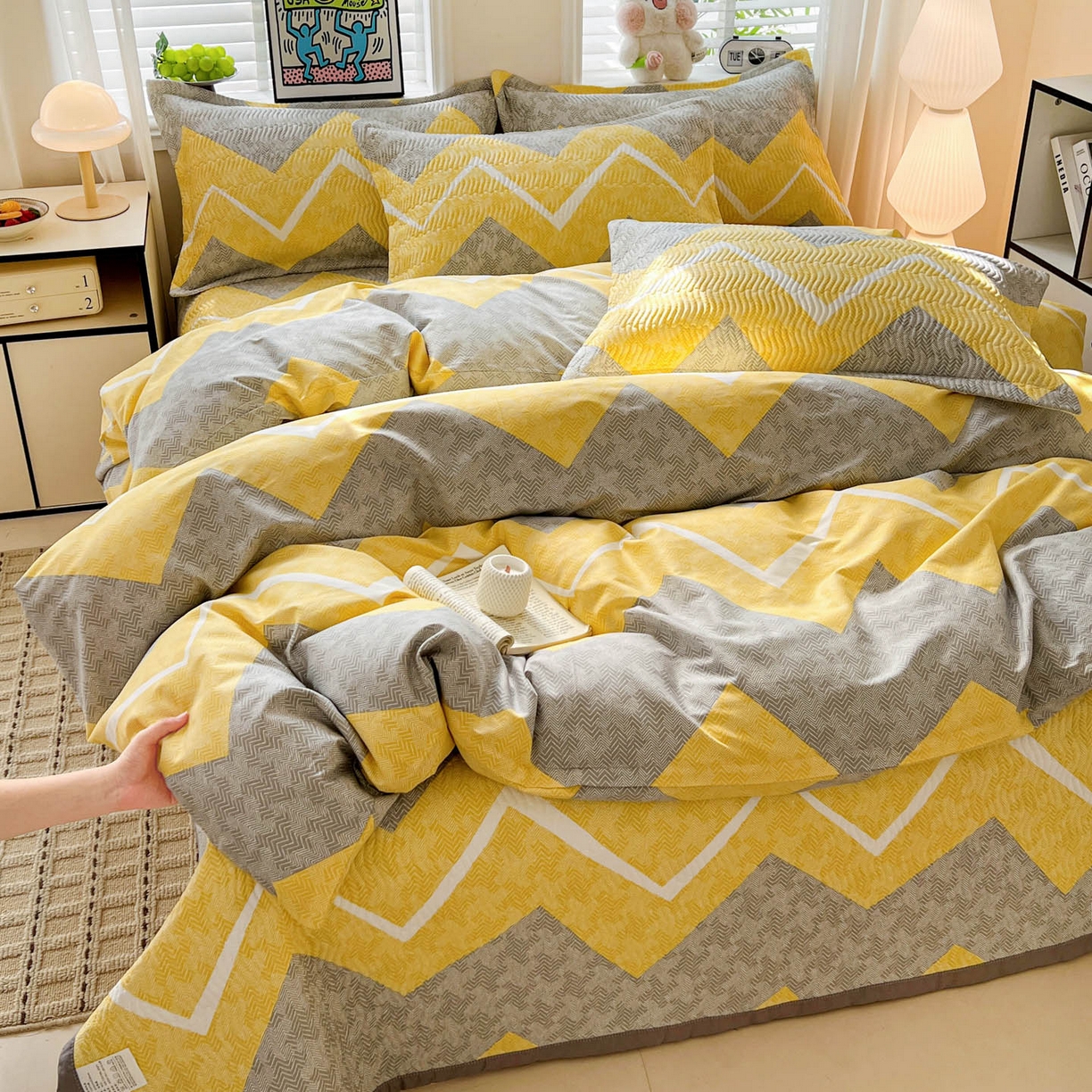 91家纺网 家纺一手货源 找家纺 梦精灵家纺 2026新款纯棉床盖单件全棉绗缝夹棉床单 四季通用榻榻米防滑学生宿舍单人被套枕套 印象派