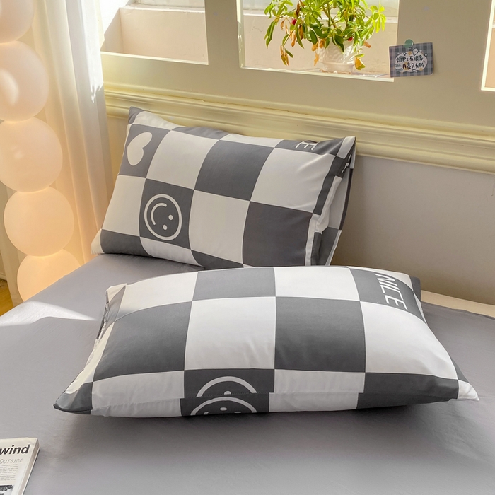 91家纺网 家纺一手货源 找家纺 朵朵家纺 2026新款水洗印花床单床笠款三四件套学生三四件套 简单时尚