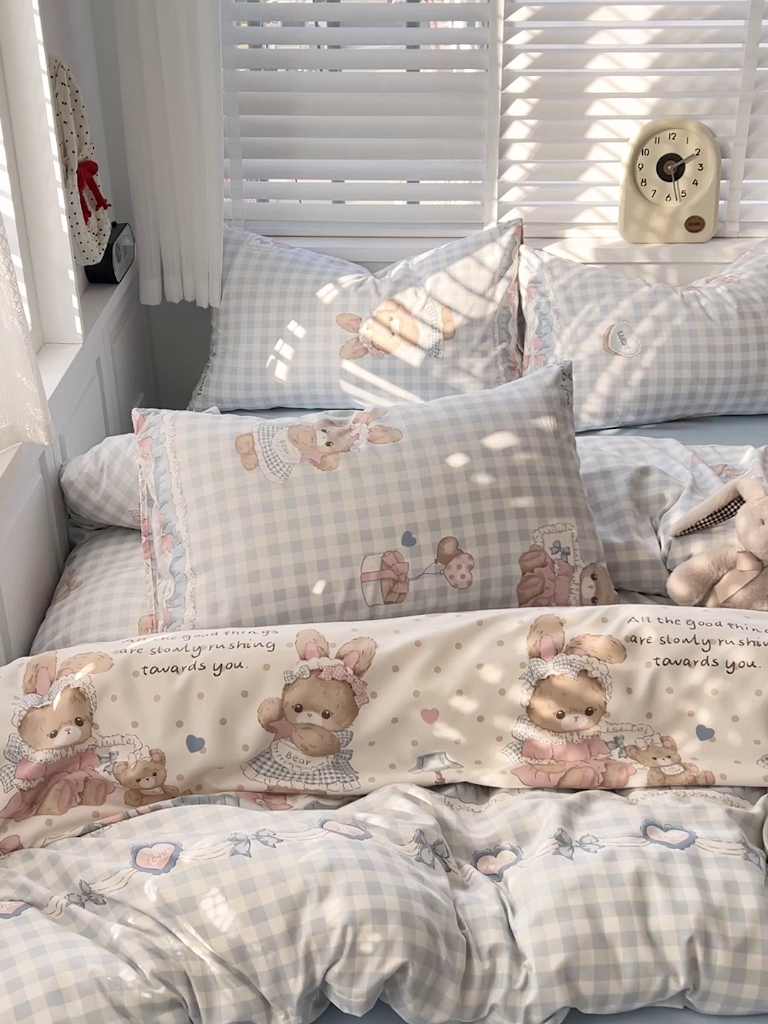 91家纺网 家纺一手货源 找家纺 朵朵家纺 2026新款水洗印花床单床笠款三四件套学生三四件套 克洛伊