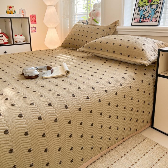 91家纺网 家纺一手货源 找家纺 （总）梦精灵家纺 2026新款纯棉床盖四件套全棉绗缝夹棉防滑床单四季通用榻榻米单人学生宿舍