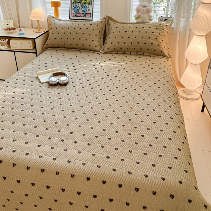 91家纺网 家纺一手货源 找家纺 （总）梦精灵家纺 2026新款纯棉床盖四件套全棉绗缝夹棉防滑床单四季通用榻榻米单人学生宿舍