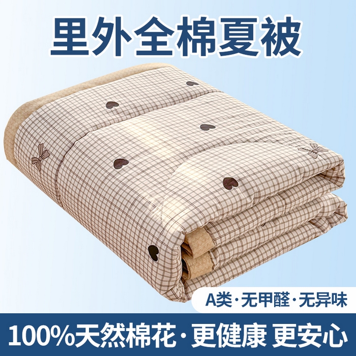 91家纺网 家纺一手货源 找家纺 （总）寝美资家居 2026新款A类里外全棉夏凉被四件套-风格三