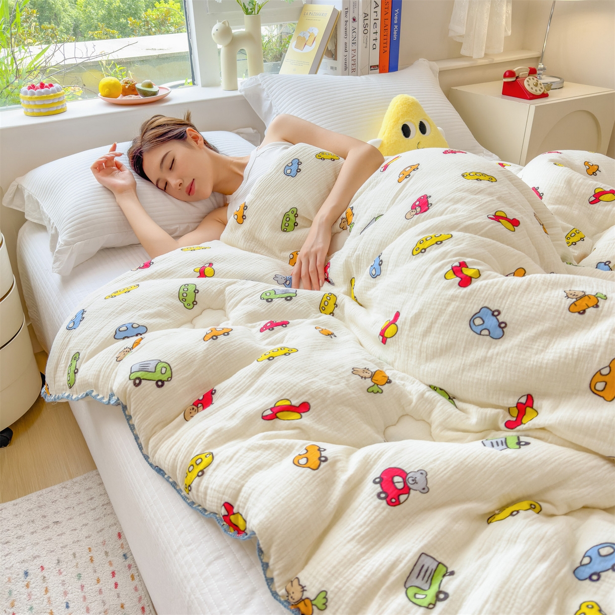 91家纺网 家纺一手货源 找家纺 （总）布凡家居 2026新款A类全棉皱皱纱大豆纤维春秋被秋冬被全棉纱布婴儿被全棉学生秋冬被