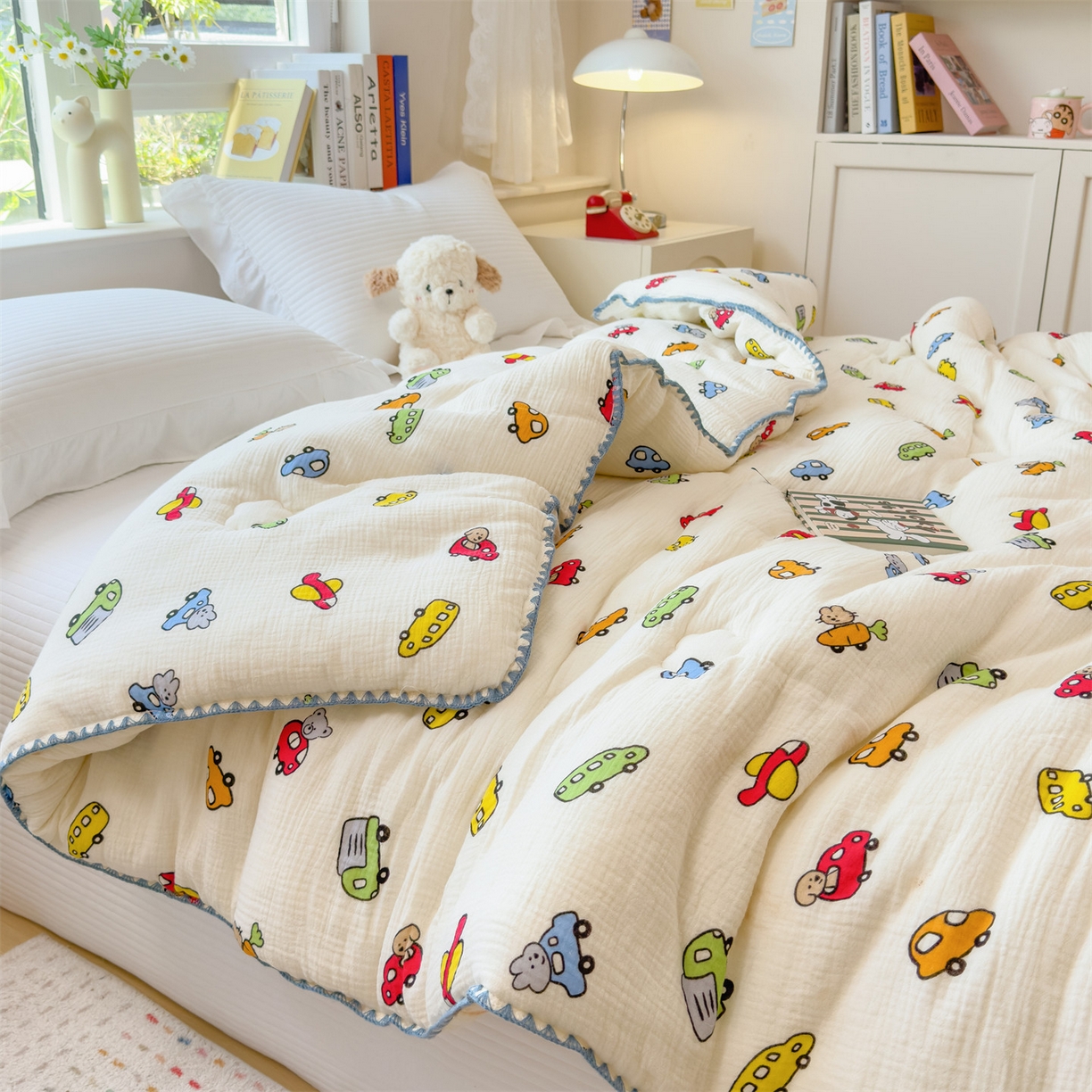 91家纺网 家纺一手货源 找家纺 （总）布凡家居 2026新款A类全棉皱皱纱大豆纤维春秋被秋冬被全棉纱布婴儿被全棉学生秋冬被