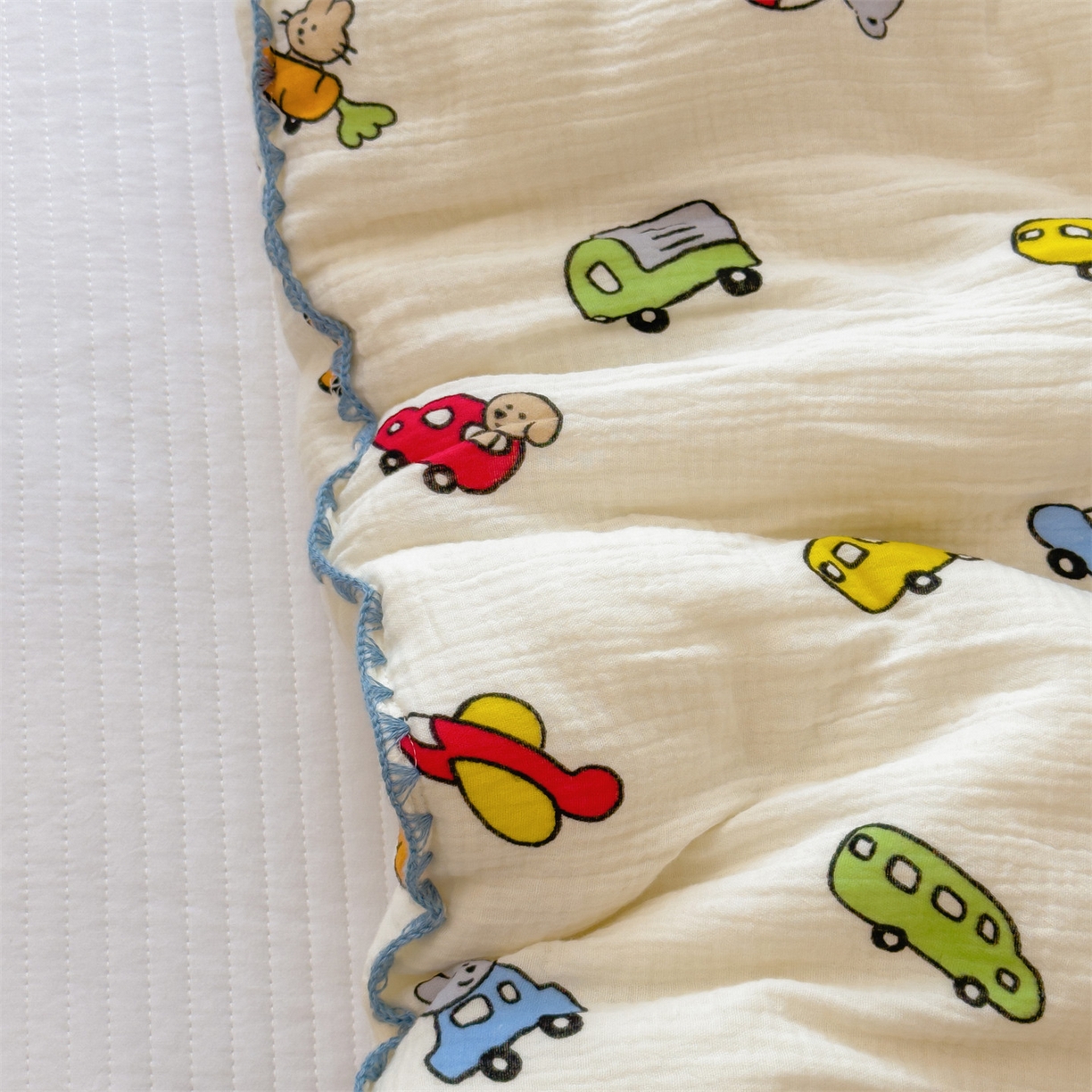 91家纺网 家纺一手货源 找家纺 （总）布凡家居 2026新款A类全棉皱皱纱大豆纤维春秋被秋冬被全棉纱布婴儿被全棉学生秋冬被