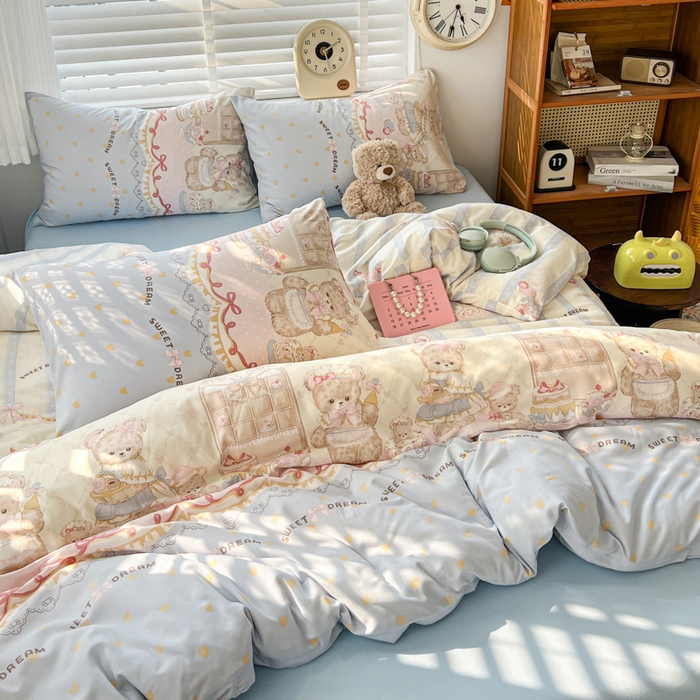 91家纺网 家纺一手货源 找家纺 朵朵家纺 2026新款水洗棉印花单被套系列 艾米莉