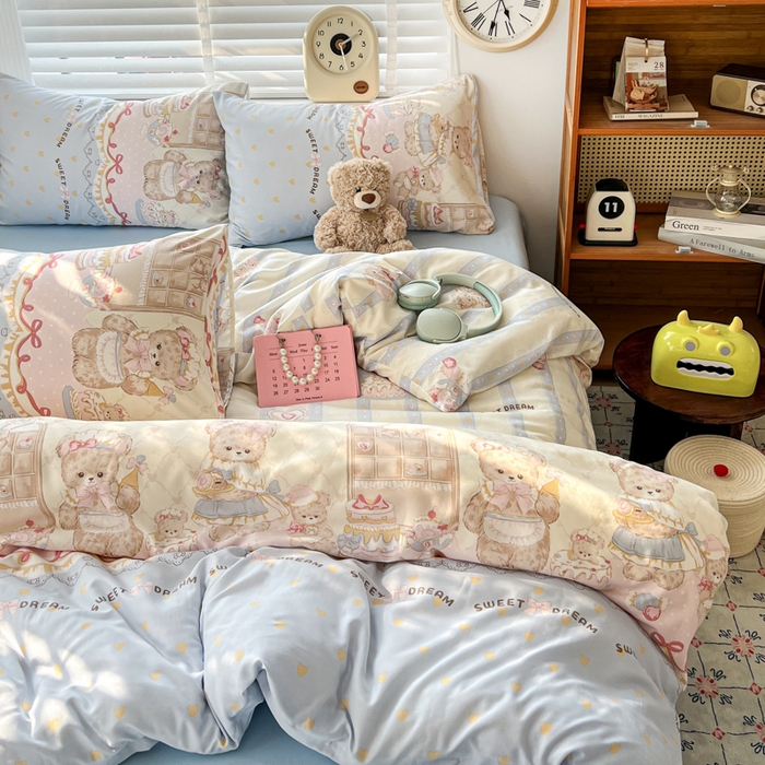 91家纺网 家纺一手货源 找家纺 朵朵家纺 2026新款水洗棉印花单被套系列 艾米莉