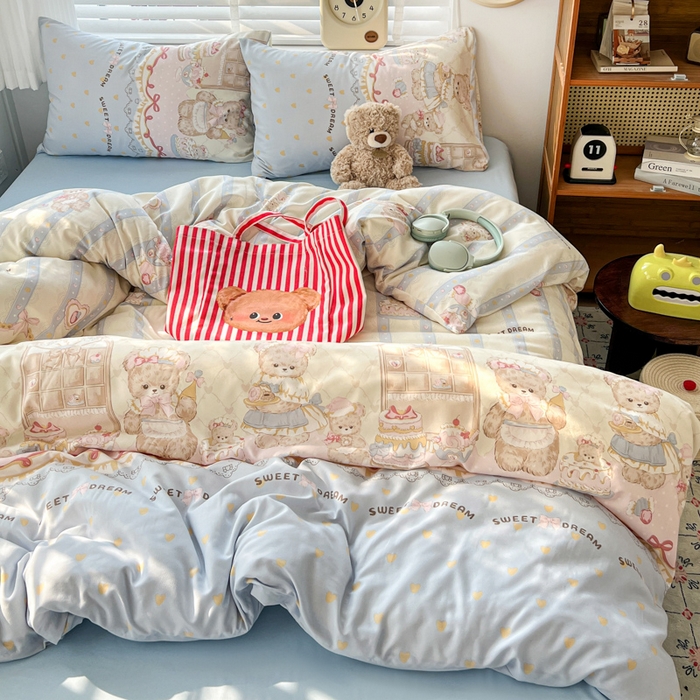 91家纺网 家纺一手货源 找家纺 朵朵家纺 2026新款水洗棉印花单被套系列 艾米莉