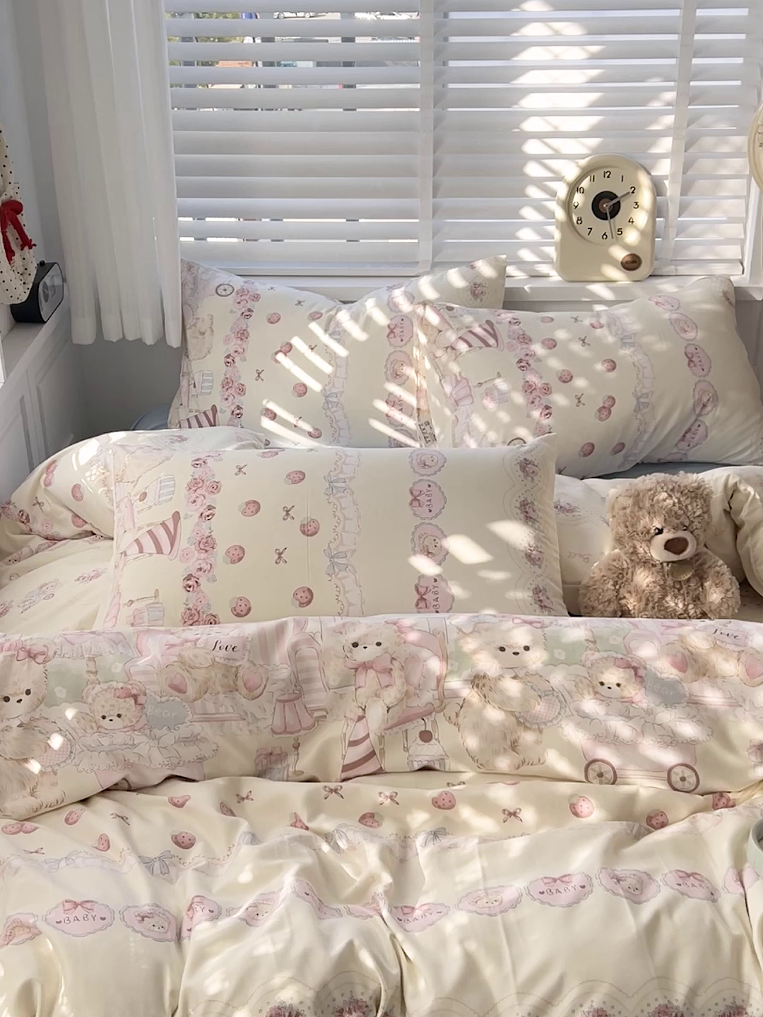 91家纺网 家纺一手货源 找家纺 朵朵家纺 2026新款水洗棉印花单被套系列 格蕾丝