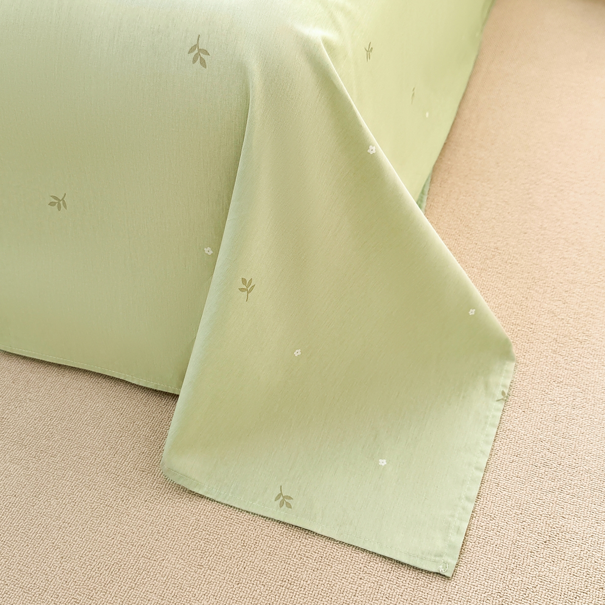 91家纺网 家纺一手货源 找家纺 寝美资家居 2026新款A类里外全棉夏凉被四件套-风格三 花期蓝