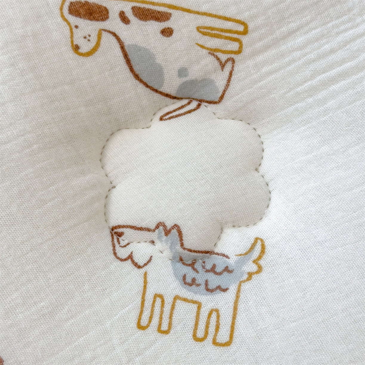 91家纺网 家纺一手货源 找家纺 布凡家居 2026新款A类全棉皱皱纱大豆纤维春秋被秋冬被全棉纱布婴儿被全棉学生秋冬被 冬被-调皮狗