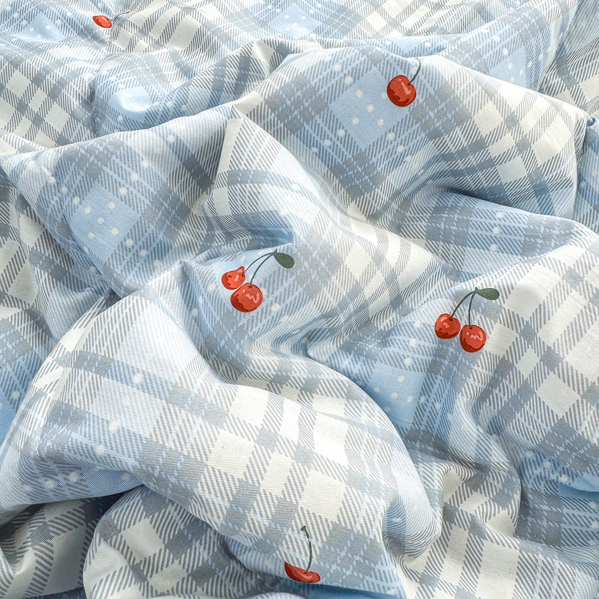 91家纺网 家纺一手货源 找家纺 寝美资家居 2026新款A类里外全棉夏凉被四件套-风格三 心甜