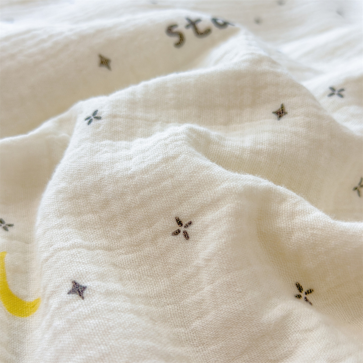 91家纺网 家纺一手货源 找家纺 布凡家居 2026新款A类全棉皱皱纱大豆纤维春秋被秋冬被全棉纱布婴儿被全棉学生秋冬被 冬被-满天星