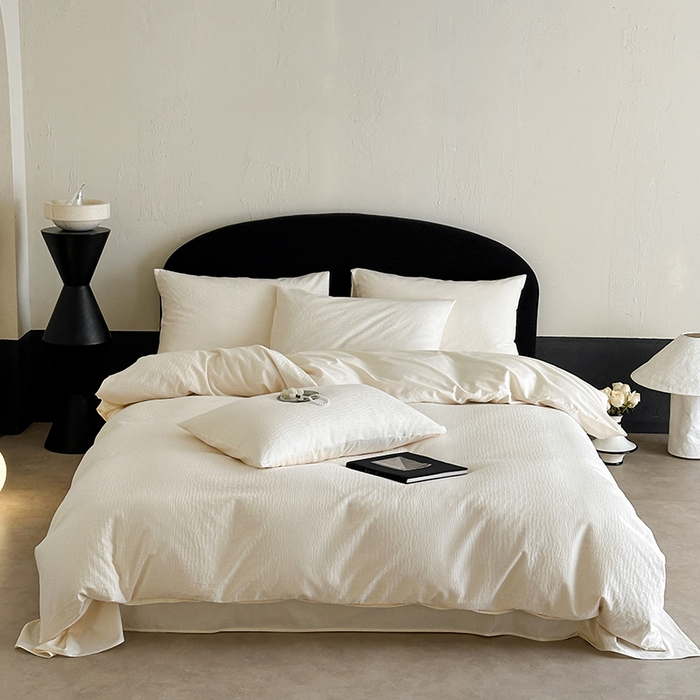 91家纺网 家纺一手货源 找家纺 静家居-简约原创家纺 2026新款60s贡缎提花系列四件套-伯爵 伯爵-米白