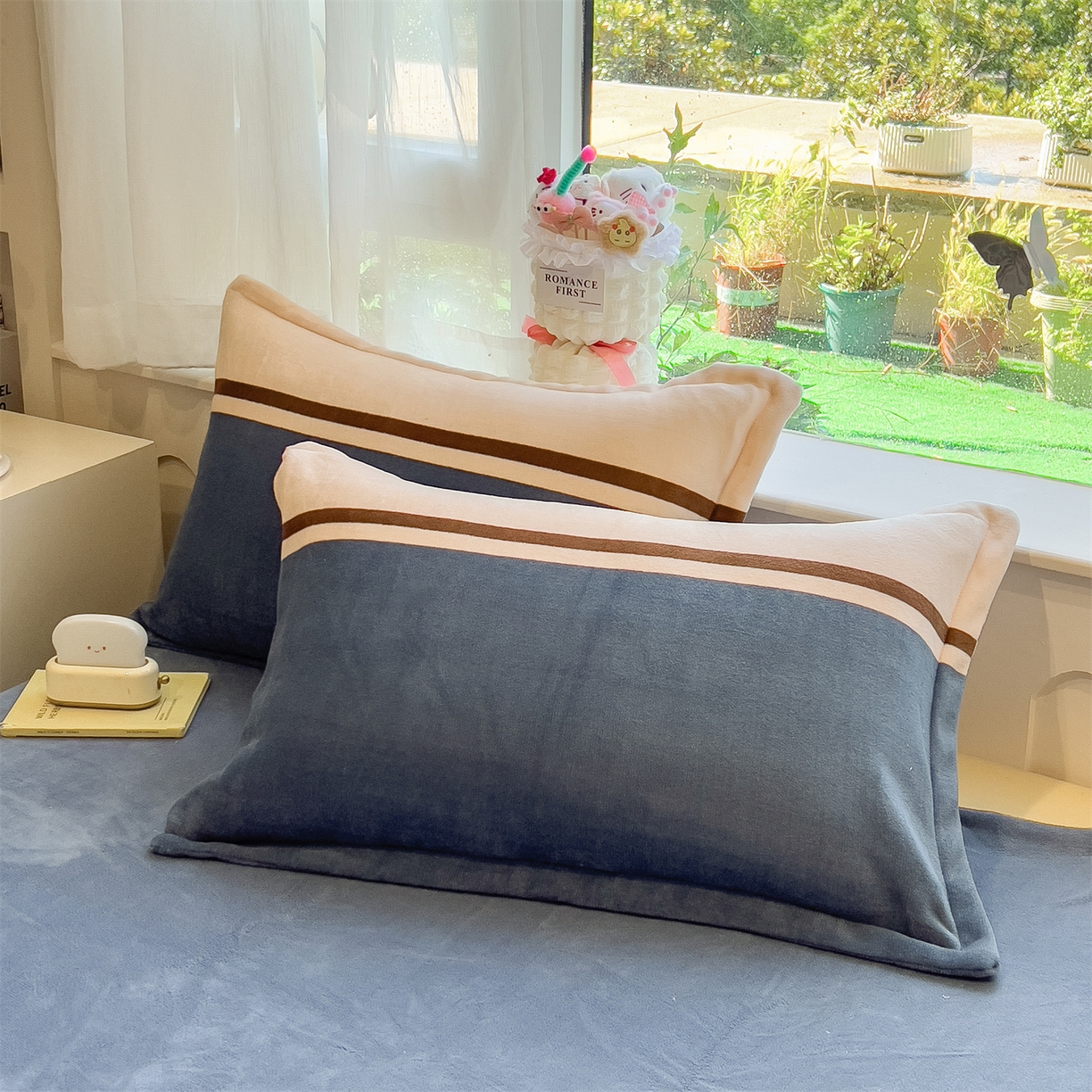 91家纺网 家纺一手货源 找家纺 布凡家居 2026新款190g高克重牛奶绒印花四件套 星影