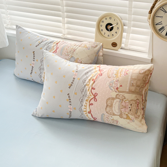 朵朵家纺 2026新款水洗棉印花单枕套系列 艾米莉