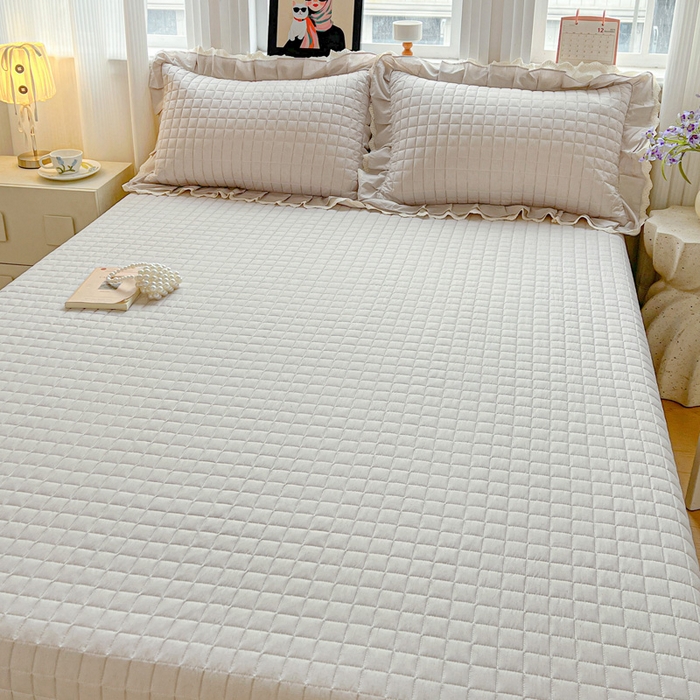 91家纺网 家纺一手货源 找家纺 岚吉家纺 2026新款棉麻纯色单品床盖 床盖单件 星云灰